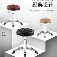 Adjustable Swivel Salon Stool with Wheels for Bar, Home, and Nail Tech Use
