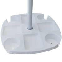 Outdoor Beach Umbrella Tray with Cup Holders - Plastic Side Table for Sunshade