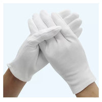 Marching Band Parade Performance White Cotton Gloves for Kids and Adults