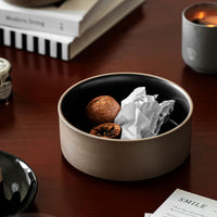 Wabi-Sabi Style Ceramic Desktop Trash Can for Home and Office