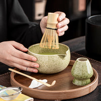 Matcha Bowl and Whisk Set Japanese Tea Ceremony Kung Fu Tea Set Accessories Song Dynasty Style Tea Whisk Pure Bamboo Brush