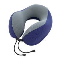 Summer Cooling Ice Silk U-Shaped Neck Pillow with Memory Foam for Travel and Neck Support