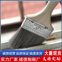 Industrial Stainless Steel Wire Brush with Wooden Handle for Cleaning and Rust Removal