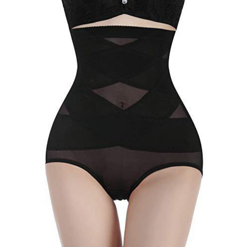 Women's High-Waist Tummy Control Shaper Panties with Breathable Mesh
