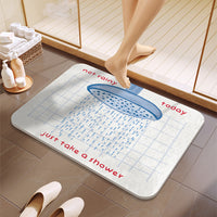 Diatomaceous Earth Bath Mat, Non-Slip Quick Dry Absorbent Doormat for Bathroom Entrance