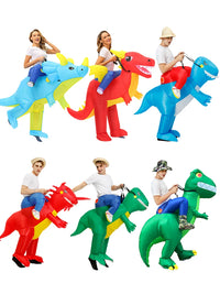 Inflatable Dinosaur Rider Costume for Kids and Adults - Funny Halloween & Performance Outfit