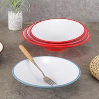 Melamine Imitation Porcelain Double-Handle Serving Bowl for Spicy Mix, Cold Noodles, and Dry Pot Dishes