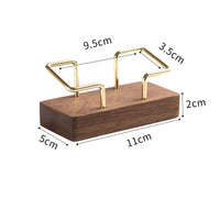Solid Wood Business Card Holder Desktop Organizer