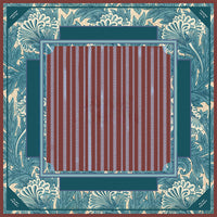 Thickened Non-Slip Mahjong Table Mat with Floral Pattern for Quiet Gameplay