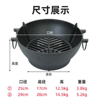 Cast Iron Grill Pan and Braai Stove for Camping, Indoor Cooking and Outdoor Barbecue