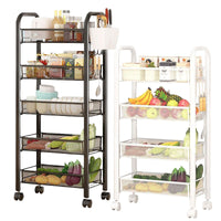 Multi-layer Rolling Storage Cart with Wheels for Kitchen, Living Room, Bathroom