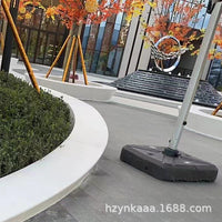 UHPC Concrete Tree Planter Bench Outdoor Terrazzo Landscape Seating