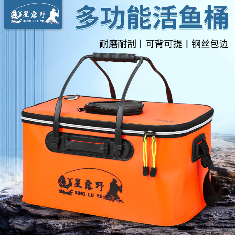 Foldable EVA Fishing Bucket Live Fish Container with Handle