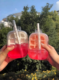 Portable Silicone Ice Cube Maker Bottle with Press Function