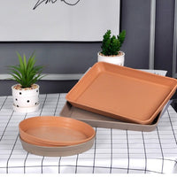 Square Plastic Plant Pot Saucer Thickened Drip Tray for Planters Imitation Ceramic Base