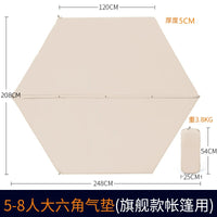 Self-Inflating Hexagonal Camping Mat with Pillow, 3cm Thick, Moisture-Proof, Portable for Outdoor Activities