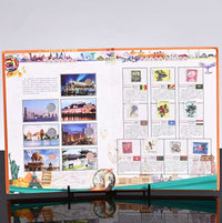 World Currencies, Coins & Stamps Collection Album - 68 Countries Commemorative Gift Set