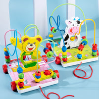 Wooden Educational Animal Bead Maze for Toddlers and Kids 2-6 Years Old