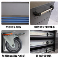 Multi-Layer Rolling Tool Cabinet with Drawers for Workshop and Garage