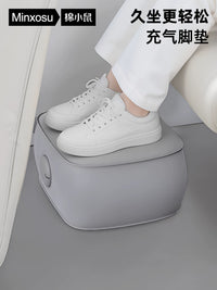Inflatable Travel Footrest Pillow for Airplanes, Trains, and Cars - Portable Leg Rest Cushion for Long Journeys