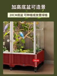 Large Luxury Bird Cage for Parrots, Sunbirds, Cockatiels, Lovebirds - Home Villa Design