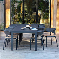 Outdoor Wicker Patio Dining Set for Garden, Villa, Balcony - Rattan Style Chairs & Wood-Plastic Composite Table