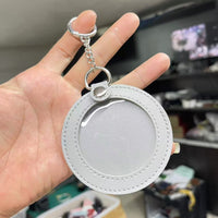 Anime Badge Display and Storage Bag, Double-Sided PU Round Organizer for 58mm, 65mm, 75mm, 80mm Badges
