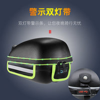USB Rechargeable Bike Rack Bag with Light, Quick Release Hard Shell Rear Seat Bag for Mountain Bikes