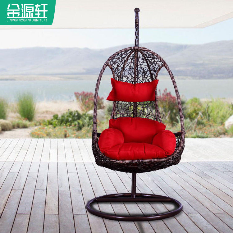 Nordic Indoor Rattan Wicker Hanging Basket Chair Swing for Balcony