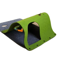 Cat Tunnel Play Mat with Scratch Pad - Multi-functional Pet Toy for All Seasons