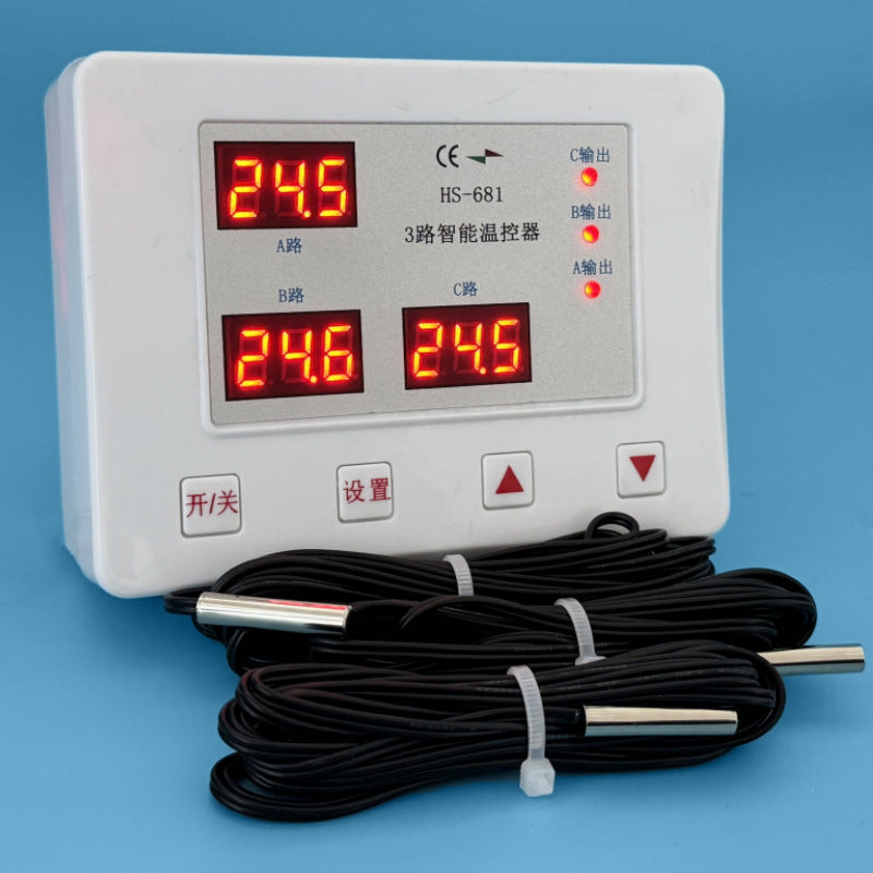 Beilong 681 High-Precision 3-Way Temperature Controller for Incubation and Breeding