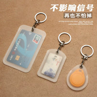 Frosted Transparent Access Card Holder with Retractable Lanyard for Elevator, Bus, and Community Cards