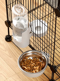 Pet Bowl for Cage, Spill-Proof Hanging Food and Water Dispenser for Cats and Small Dogs
