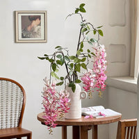 Artificial Wisteria Vine Hanging Flower Silk Garland for Home Decor and Hotel Decoration