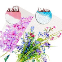 Yuanhao Professional 8K/300g Wood Pulp Watercolor Paper for Art Painting, Thickened Rough/Fine Grain