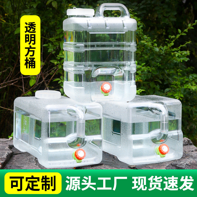 Outdoor Portable Water Container with Faucet for Camping and Home Use