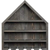 Solid Wood Wall-Mounted Baseball Bat Holder Display Rack Storage Organizer