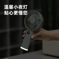 Portable Handheld USB Fan with Night Light, 100-Speed Adjustable, High Airflow for Outdoor Use