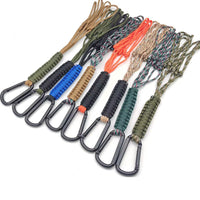 Outdoor Paracord Keychain with D-Ring Carabiner for Survival and Backpacking