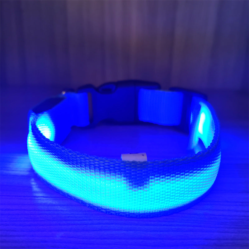 USB Rechargeable LED Luminous Pet Collar for Small to Large Dogs