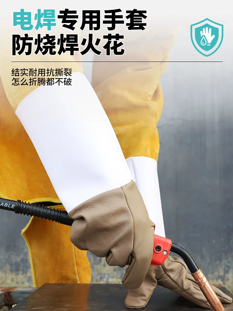 Welding Heat Resistant Cowhide Work Gloves for Protection and Durability