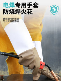 Welding Heat Resistant Cowhide Work Gloves for Protection and Durability
