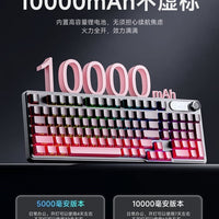 V102 Wireless Bluetooth Keyboard and Mouse Combo with Mechanical Feel, Silent Gaming, and Office Compatibility
