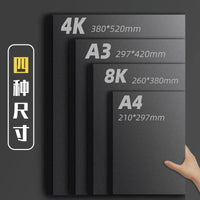 Black Cardstock Paper for Crafts, Printing, Business Cards, Covers, Drawing, and Packaging - A3/A4 Sizes
