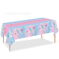 Pink Mermaid Scale Disposable Tableware Party Set for Kids