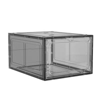 Clear Stackable Shoe Storage Box with Magnetic Lid - Dustproof Hard Plastic Display Case