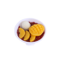 Miniature Simulation Food Dessert Fruit Pudding Bowl Keychain