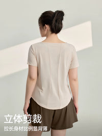 Plus Size Women's Yoga Tops, Quick-Dry Short Sleeve T-Shirts for Summer Sports & Fitness