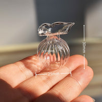 DIY Miniature Dollhouse Wavy Mouth Glass Vase for Crafts