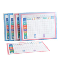 Kids' Cartoon Self-Discipline & Learning Tracker Chart for Habit Formation and Reading Records